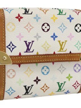 LOUIS VUITTON Multicolor Porte Monnaie Billets Cartes Credit M92983 Auth LNZ413V
